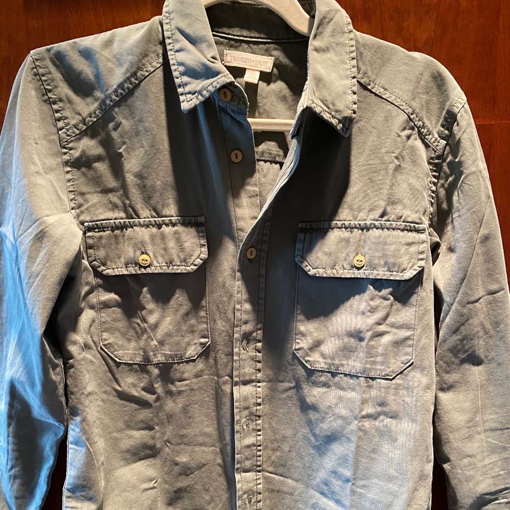 Boys Size XL Tucker and Tate Olive Green Long Sleeve Button Down